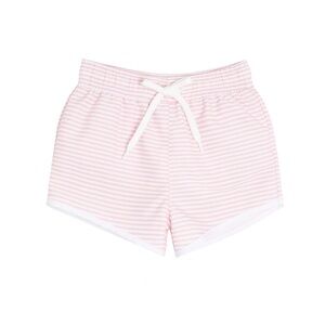 Minnow Boys Boardie Short Swim Trunk in Pink Stripe